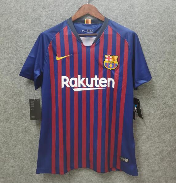 2018-19 Barcelona Retro Home Kit Soccer Jersey